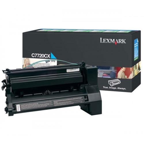 Original Genuine LEXMARK C7720CX CYAN EXTRA HIGH CAPACITY for LEXMARK C772, X772 SERIES